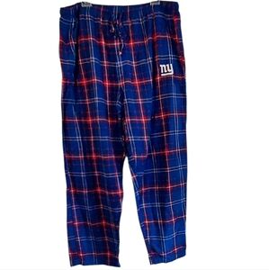 NY Giants NFL Team Apparel Mens Sleepwear Pajama Lounge Pants Size 2XL Plaid